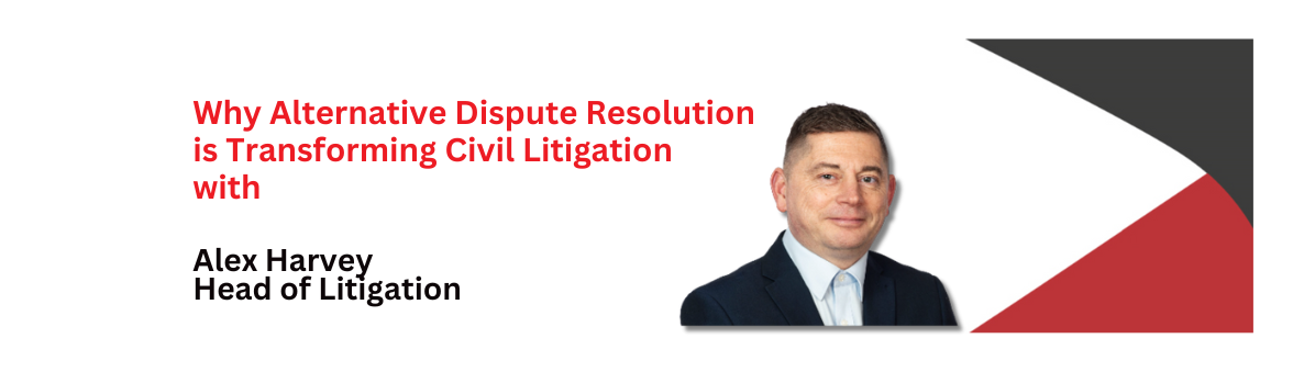 image of Alex Harvey Head of Litigation and the CJCH logo